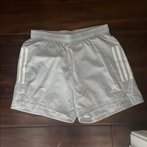 Adidas Light Gray Athletic Shorts Womens